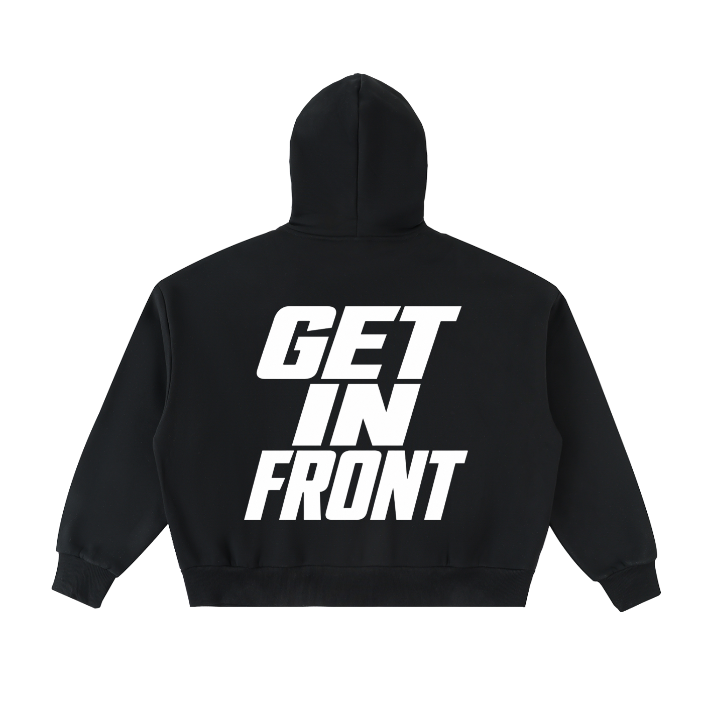 Get In Front Full-Zip Boxy Hoodie