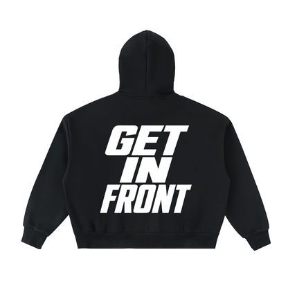Get In Front Full-Zip Boxy Hoodie