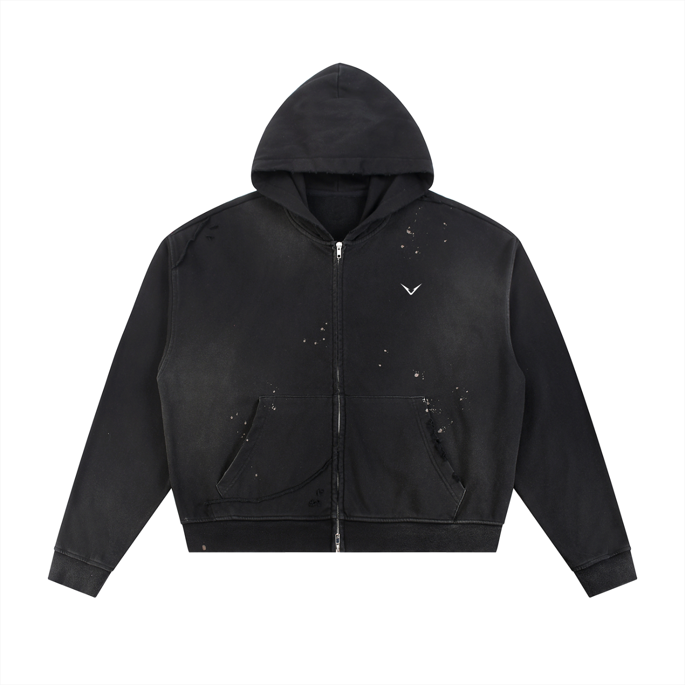 Fade Edge Zip Hoodie