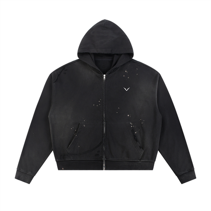 Fade Edge Zip Hoodie