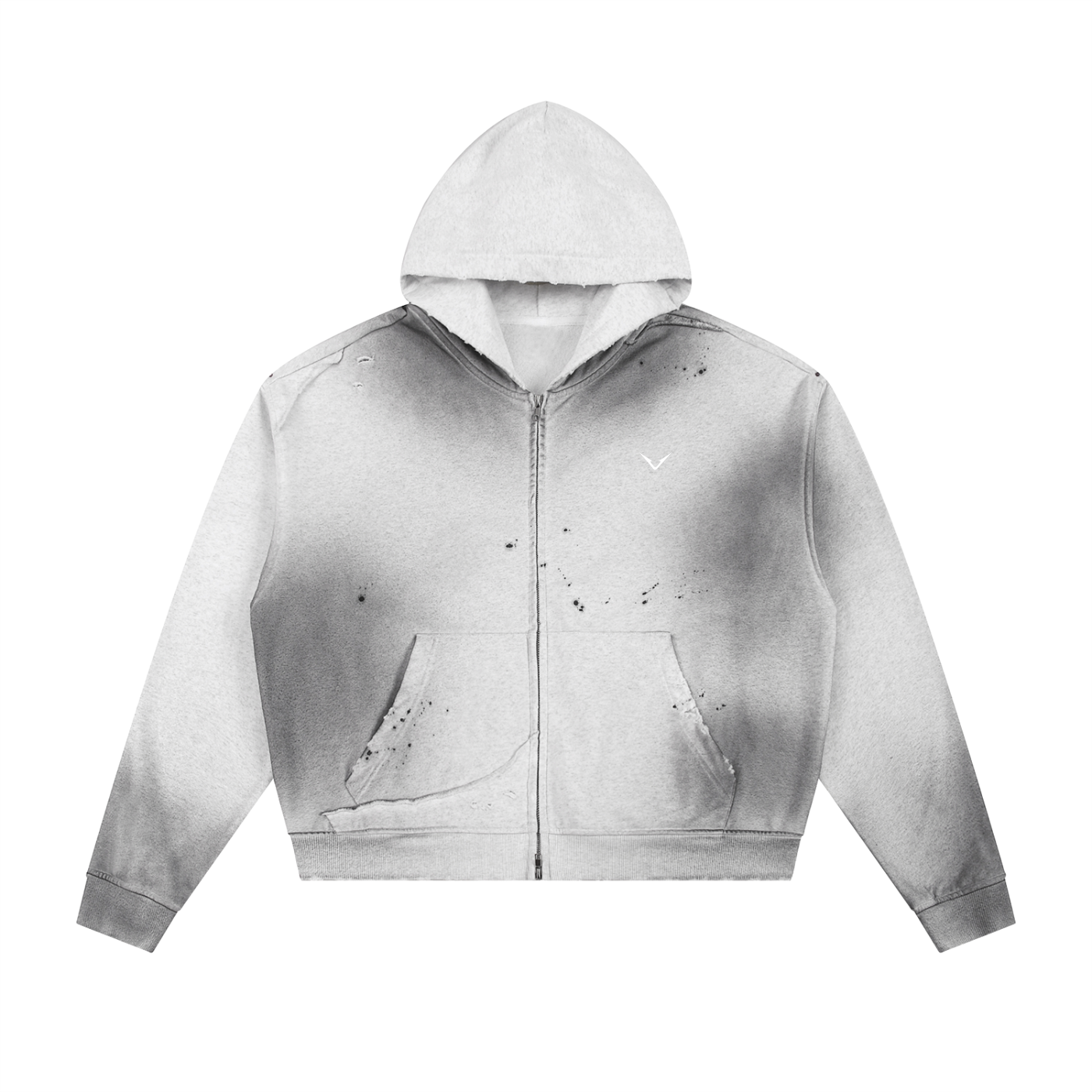 Fade Edge Zip Hoodie