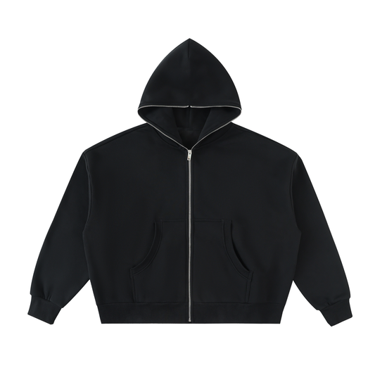 Get In Front Full-Zip Boxy Hoodie